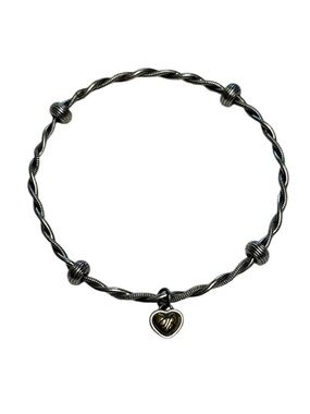 Brighton bangle bracelet. Heart pendant. Feminine. Romantic.